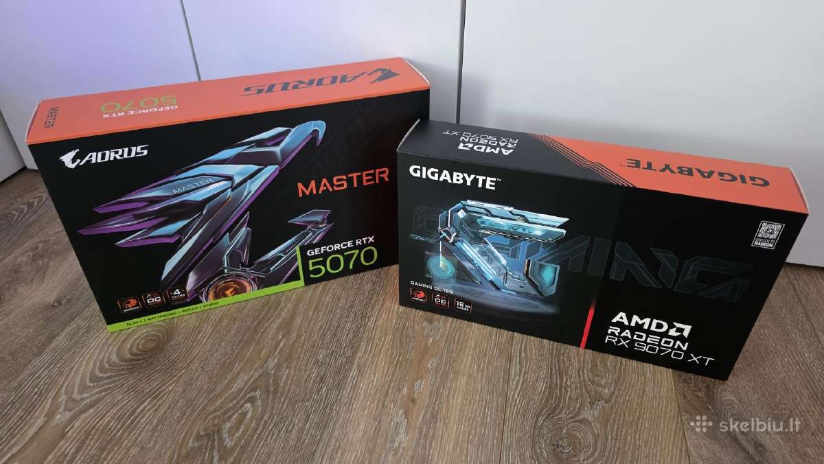Rtx Aorus Master 5070 arba Gaming Oc 9070xt