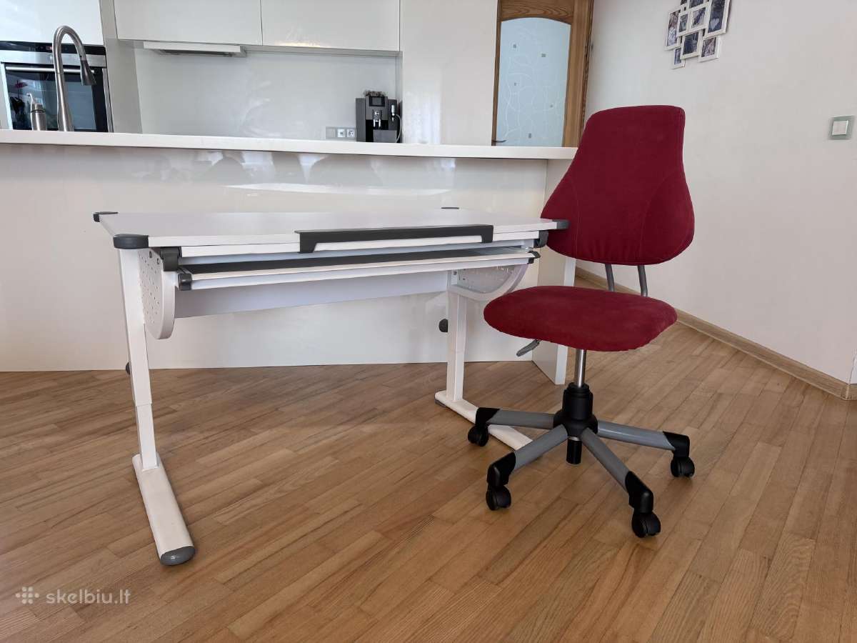 Stalo ir ergonominės kėdės komplektas vaikui
