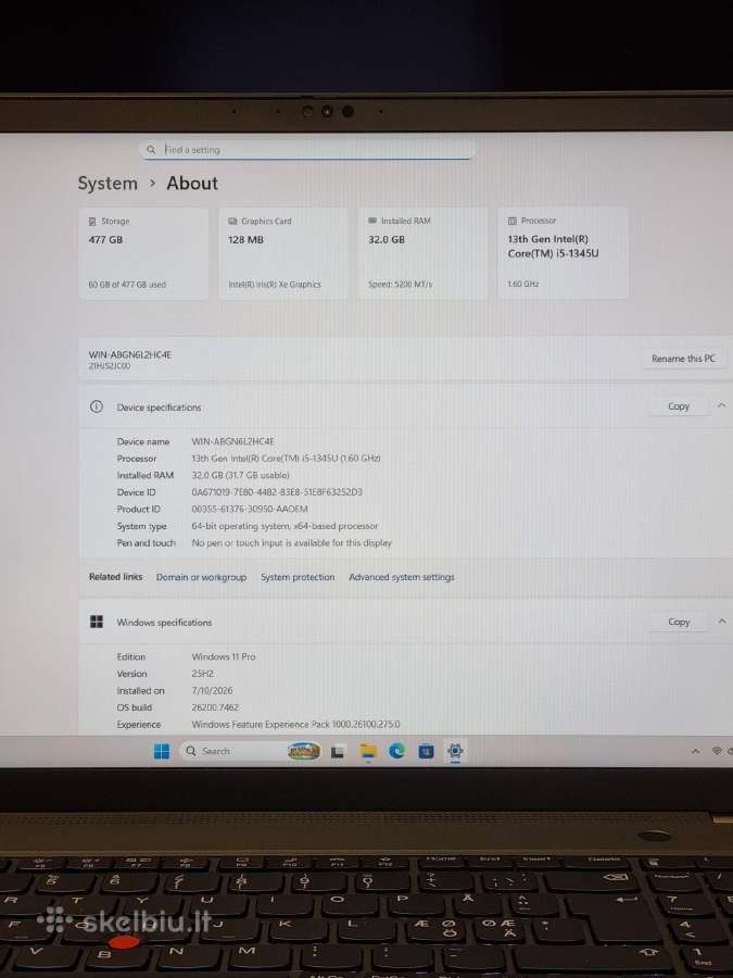 Lenovo Thinkpad T16 Gen 2 - nuotraukos Nr. 6