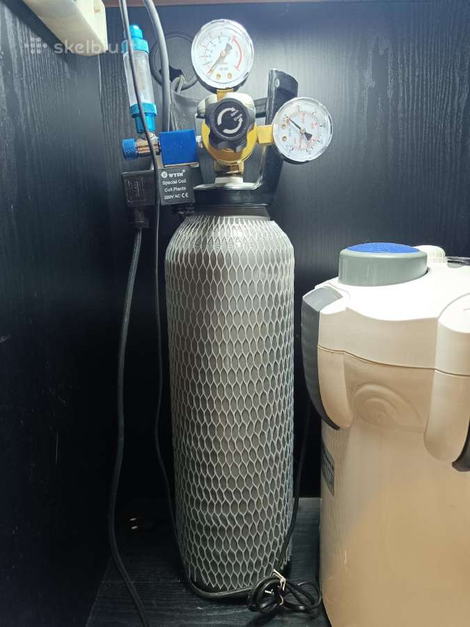 Co2 įranga akvariumui. Angliarūgštės balionas 5l