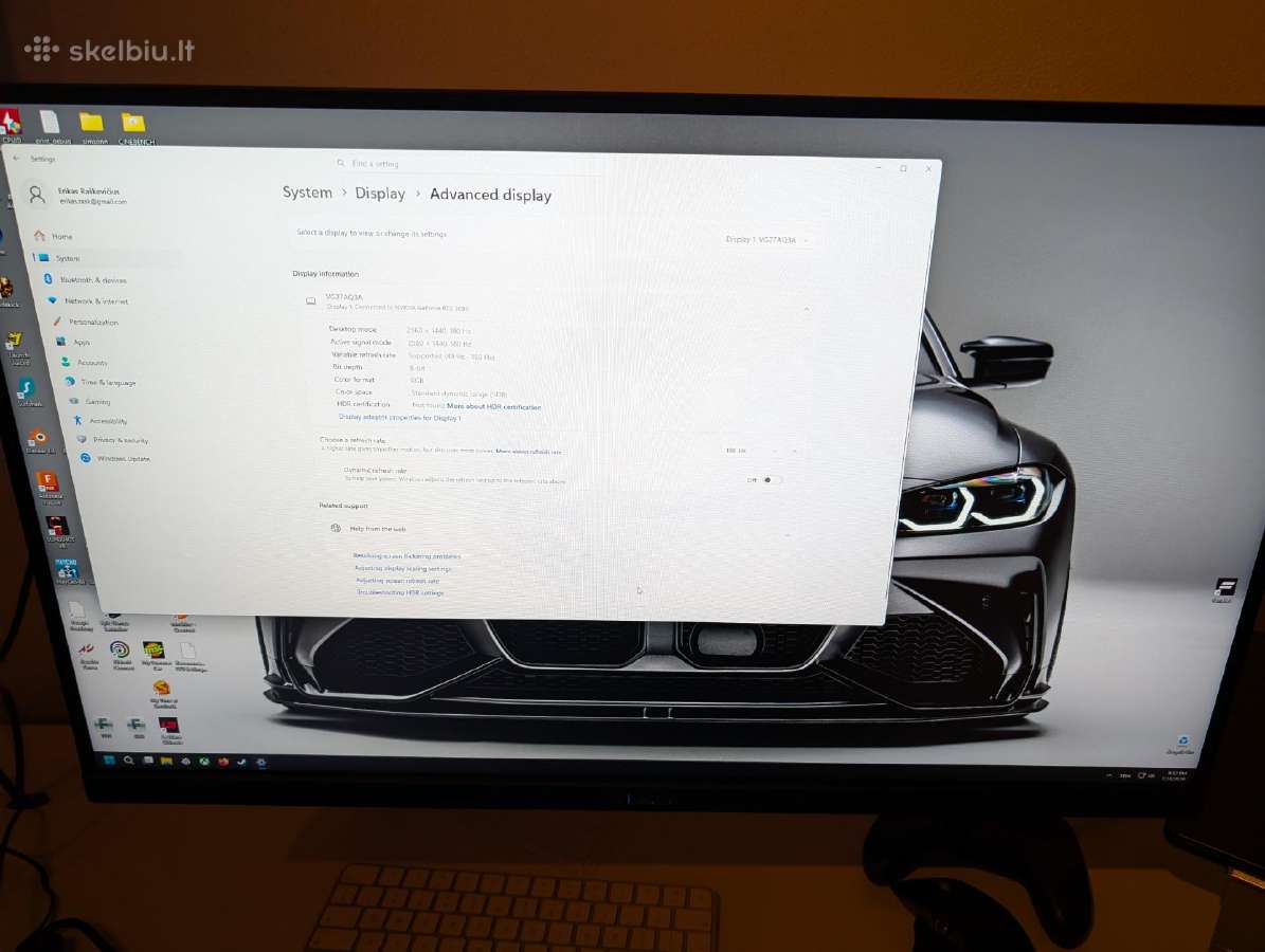 Gaming Monitoriai 4vnt 27coliu