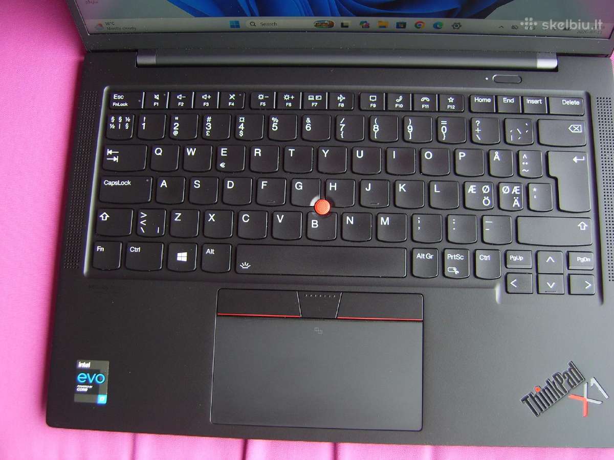 Lenovo x1carbon 9gen, i7,16,1tb - nuotraukos Nr. 3