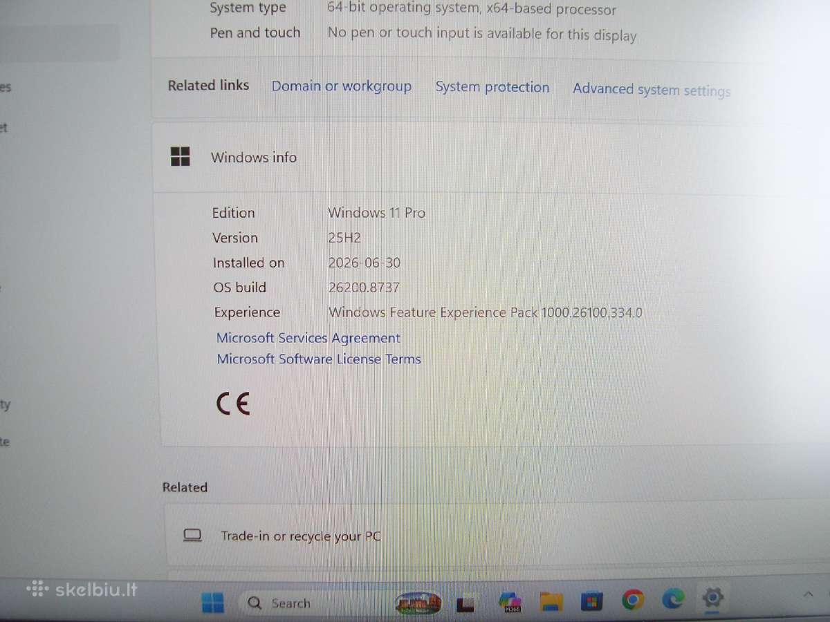 Lenovo x1carbon 9gen, i7,16,1tb - nuotraukos Nr. 9