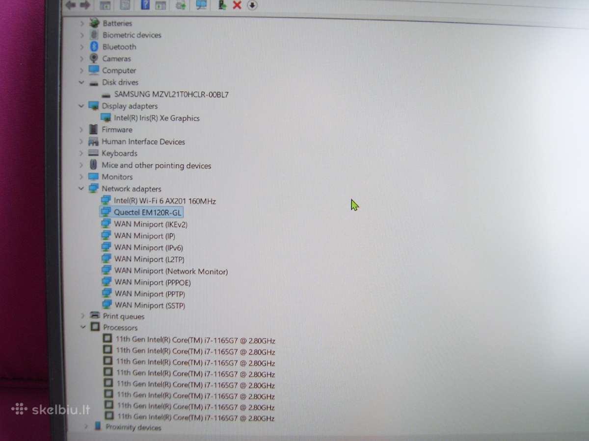 Lenovo x1carbon 9gen, i7,16,1tb - nuotraukos Nr. 10