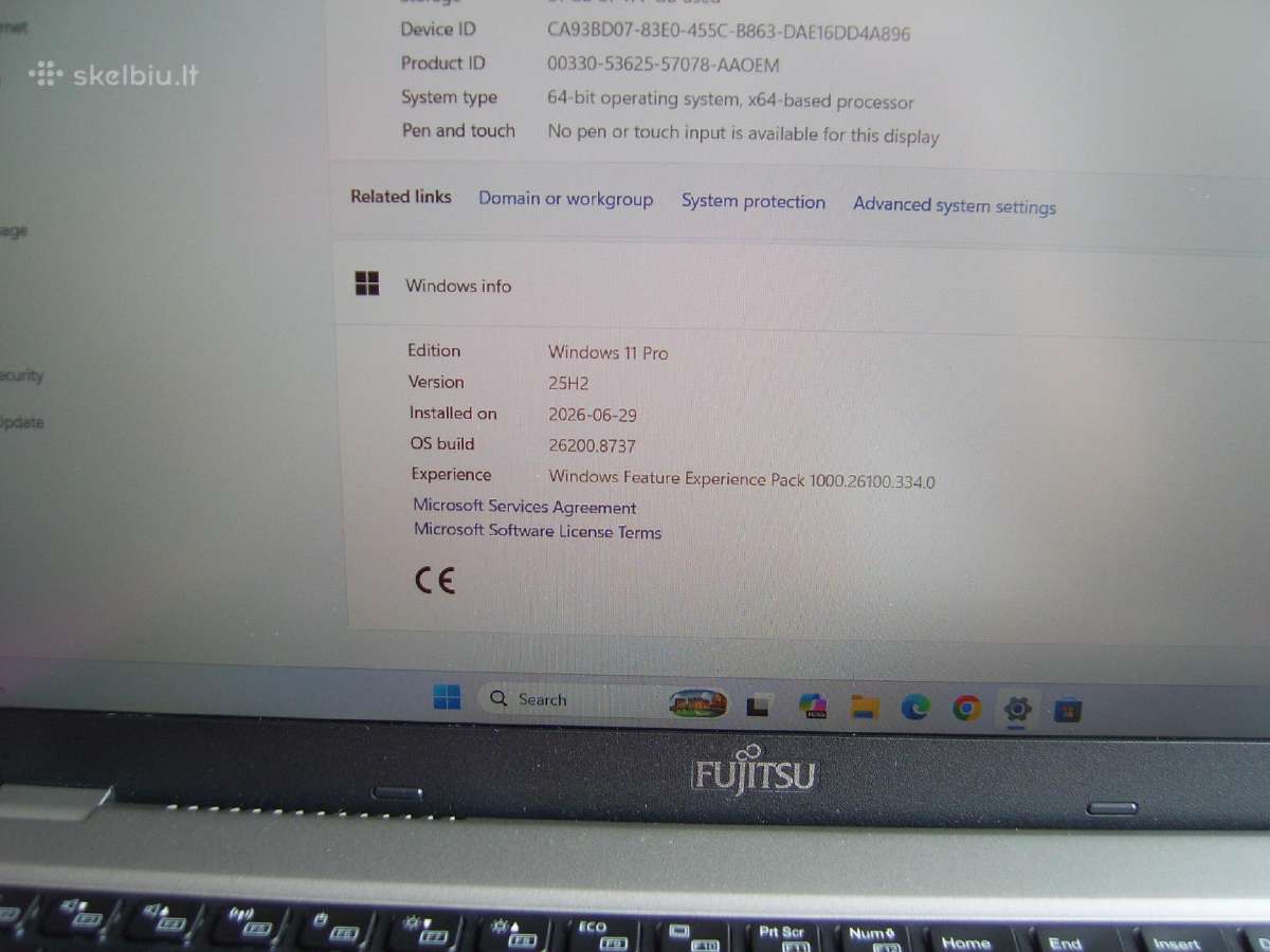 Fujitsu U7511, i5-1135g7/16/512/15,6"fhd Ips - nuotraukos Nr. 8