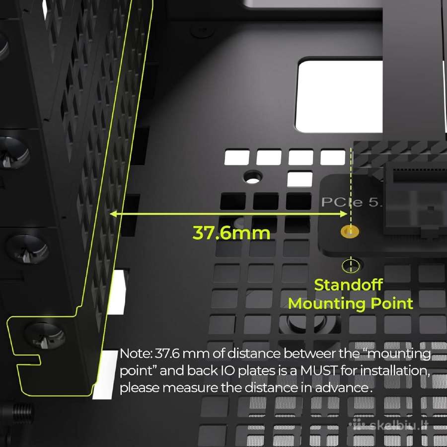 Pcie 5.0 Riser Vertikaliam vaizdo pl. tvirtininimu - nuotraukos Nr. 3