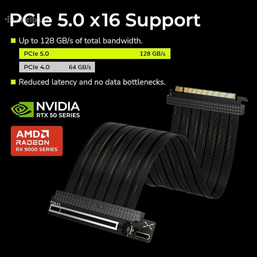 Pcie 5.0 Riser Vertikaliam vaizdo pl. tvirtininimu - nuotraukos Nr. 6