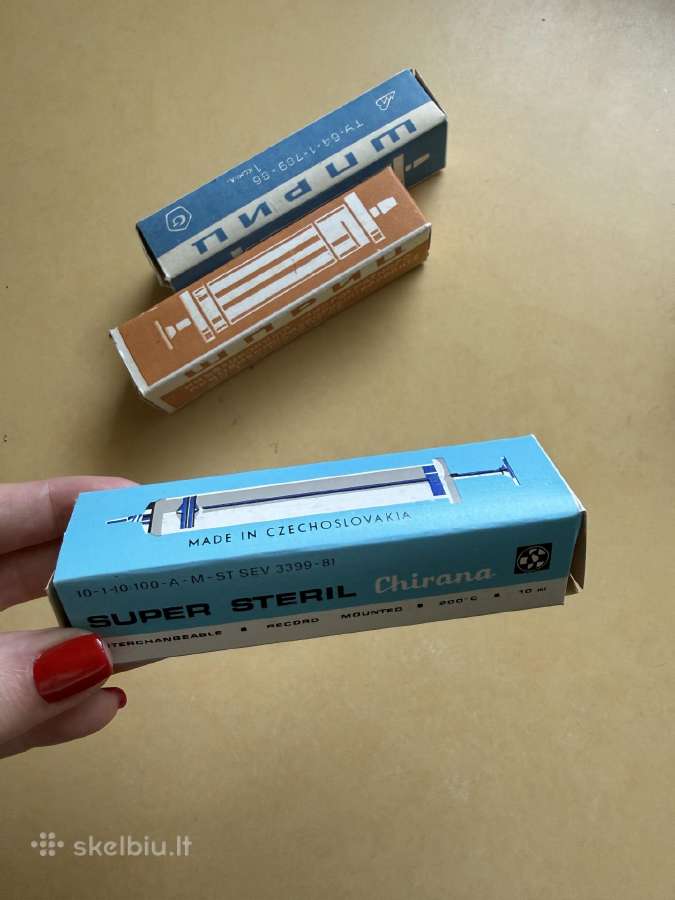 Senoviniai stikliniai med švirkštai 10ml - nuotraukos Nr. 2