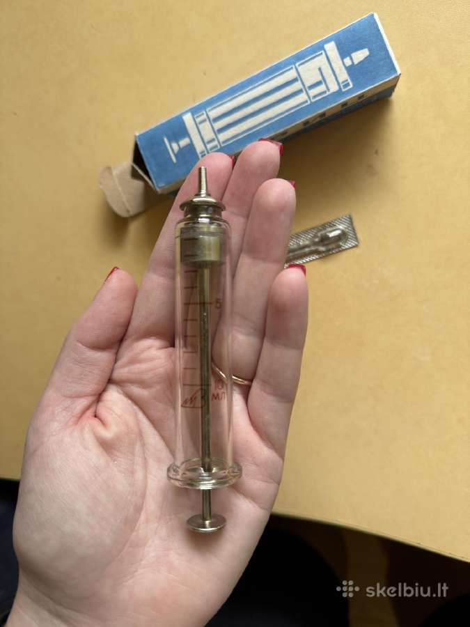 Senoviniai stikliniai med švirkštai 10ml - nuotraukos Nr. 5