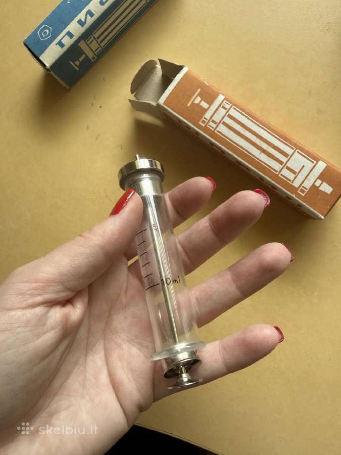 Senoviniai stikliniai med švirkštai 10ml - nuotraukos Nr. 8