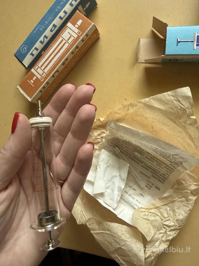 Senoviniai stikliniai med švirkštai 10ml - nuotraukos Nr. 9