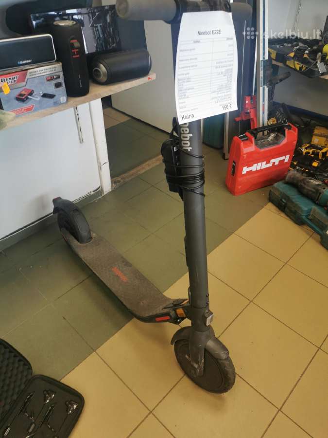 Ninebot E22e. 20km max greitis 22km max ats. Taiko