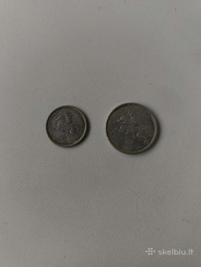 1 litas . 2 litu 1925 m - Originalai. Sidabras, - nuotraukos Nr. 2
