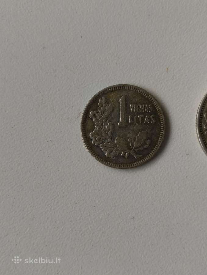 1 litas . 2 litu 1925 m - Originalai. Sidabras, - nuotraukos Nr. 3