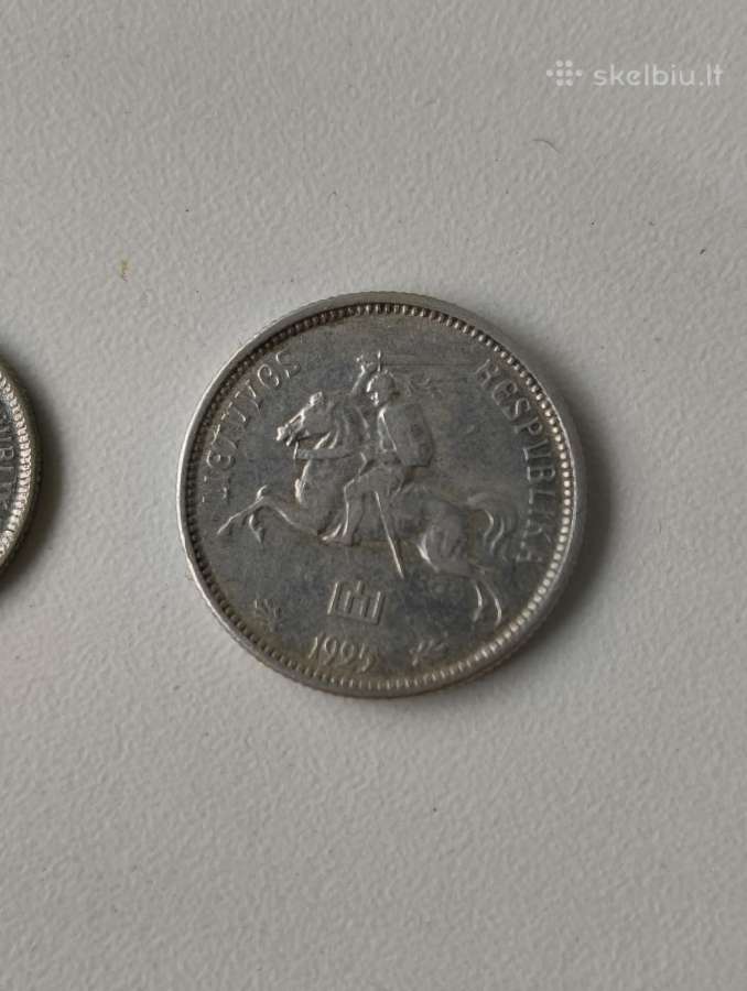 1 litas . 2 litu 1925 m - Originalai. Sidabras, - nuotraukos Nr. 6