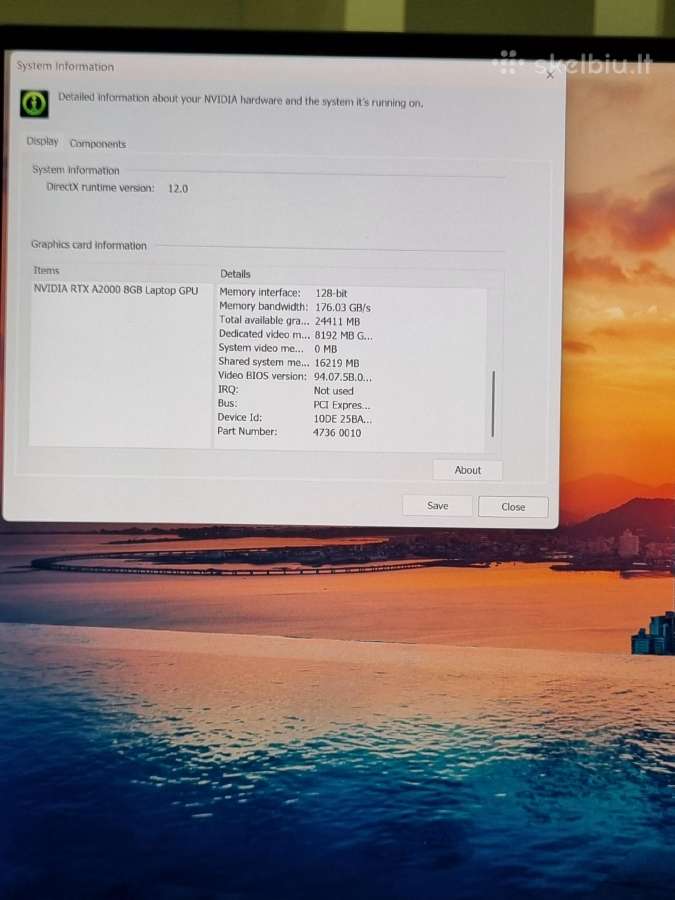 Dell Precision 5570 Rtx A2000 4k - nuotraukos Nr. 7