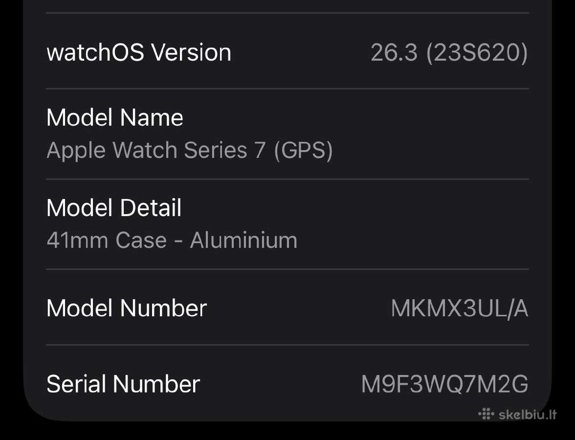 Apple Watch Series 7 (GPS) 41mm - nuotraukos Nr. 6