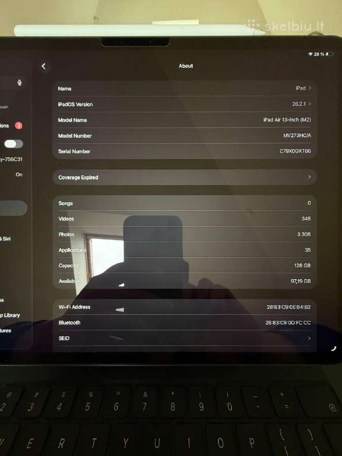 iPad Air 13" M2 Wi-fi 128gb Space Gray (2024) - nuotraukos Nr. 5