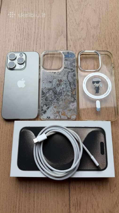 iPhone 15 pro natural titanium 128 GB
