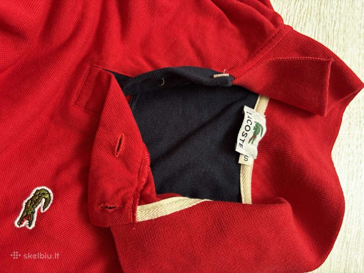 Lacoste raudoni marškinėliai - nuotraukos Nr. 3
