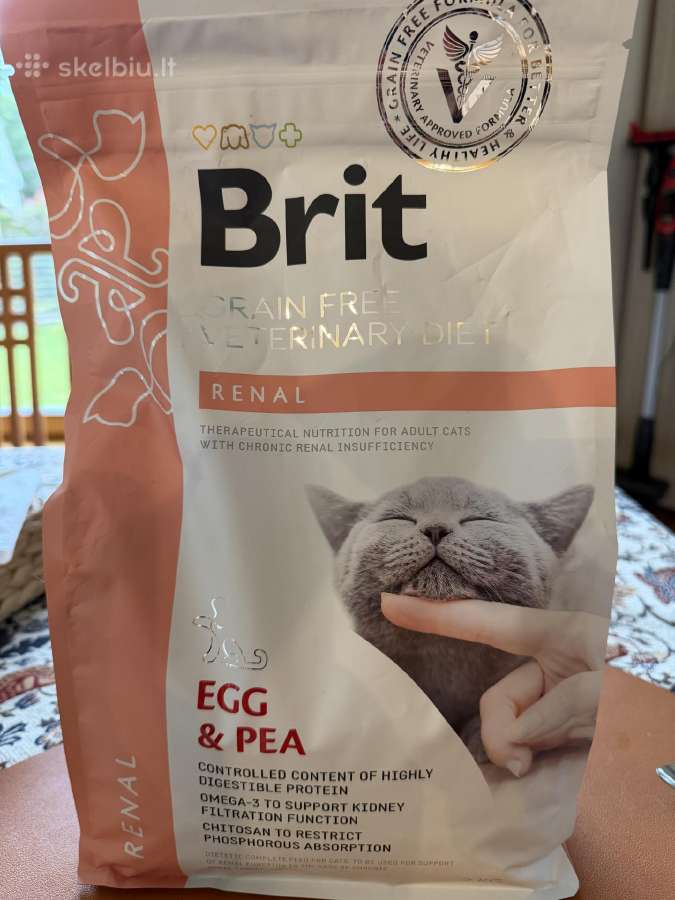 Brit Renal 2 kg. egg&pea kačių sausas maistas