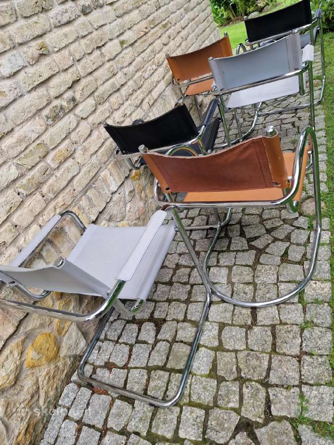 Vintažinės mid century Bauhaus st.konsolinės kėdės - nuotraukos Nr. 25
