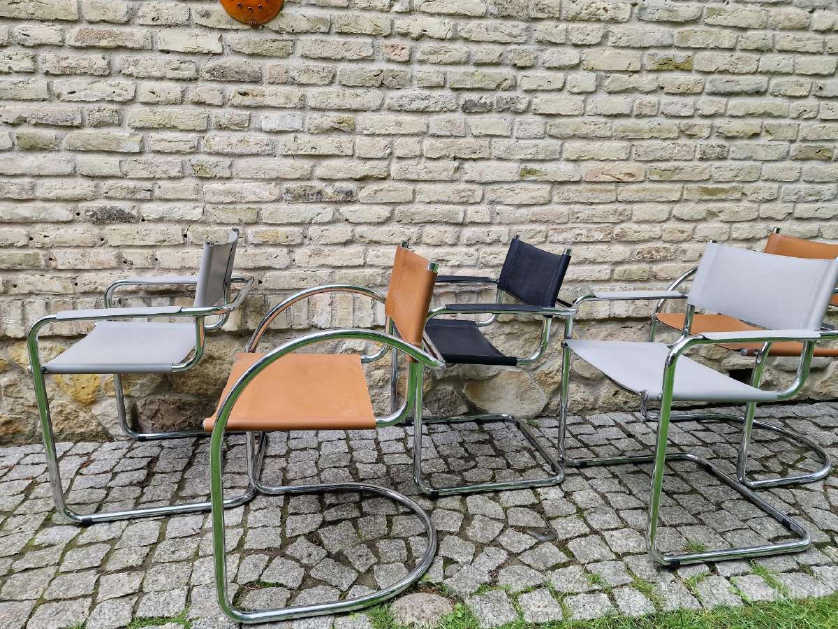 Vintažinės mid century Bauhaus st.konsolinės kėdės - nuotraukos Nr. 33
