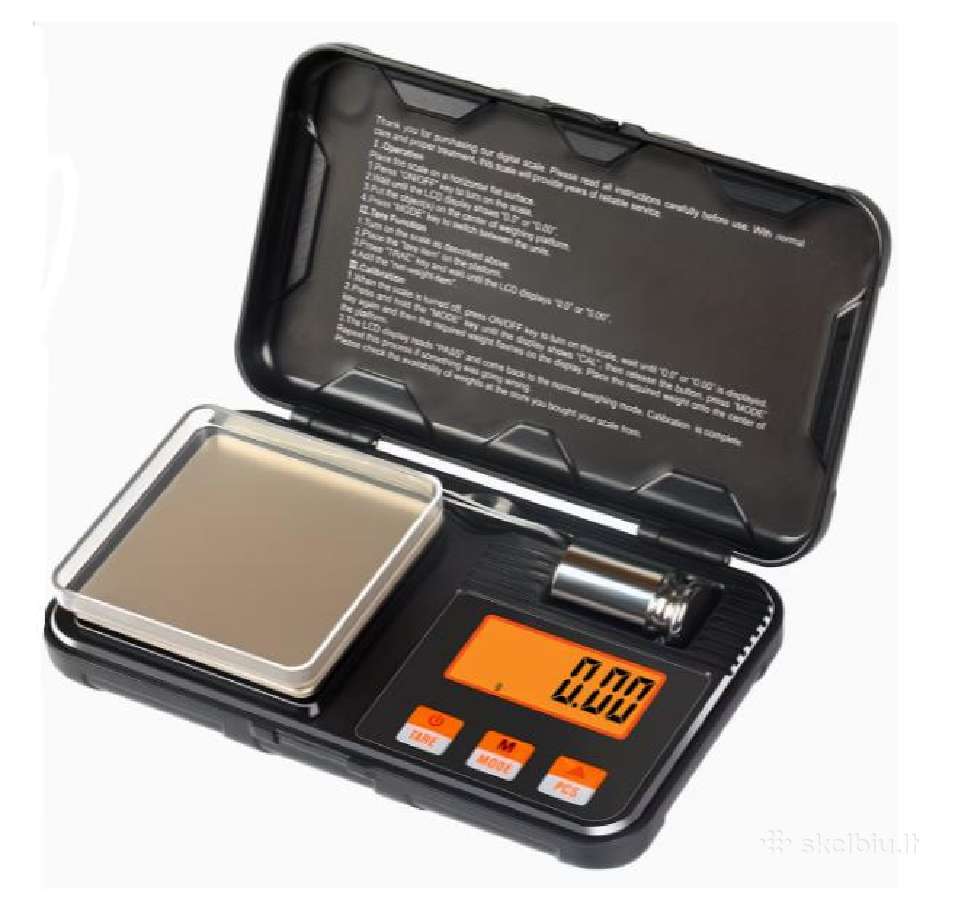 Kišeninės elektroninės svarstyklės (0.1g - 50g) - nuotraukos Nr. 2