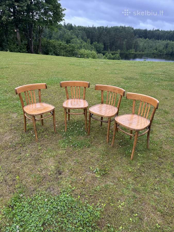 Senovinės kėdės, 4 vnt. Geros būklės,visos už 200€