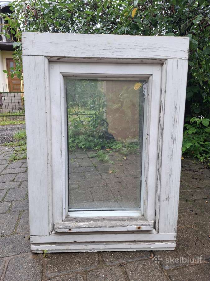 Mediniai langai su stiklo paketais - nuotraukos Nr. 10
