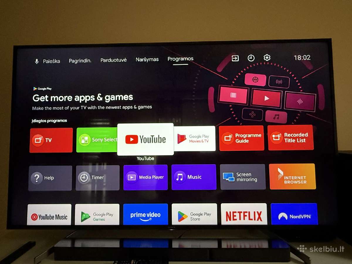 Sony 65" 4k TV + Sony Ht-rt4 5.1 Namų Kino Sistema
