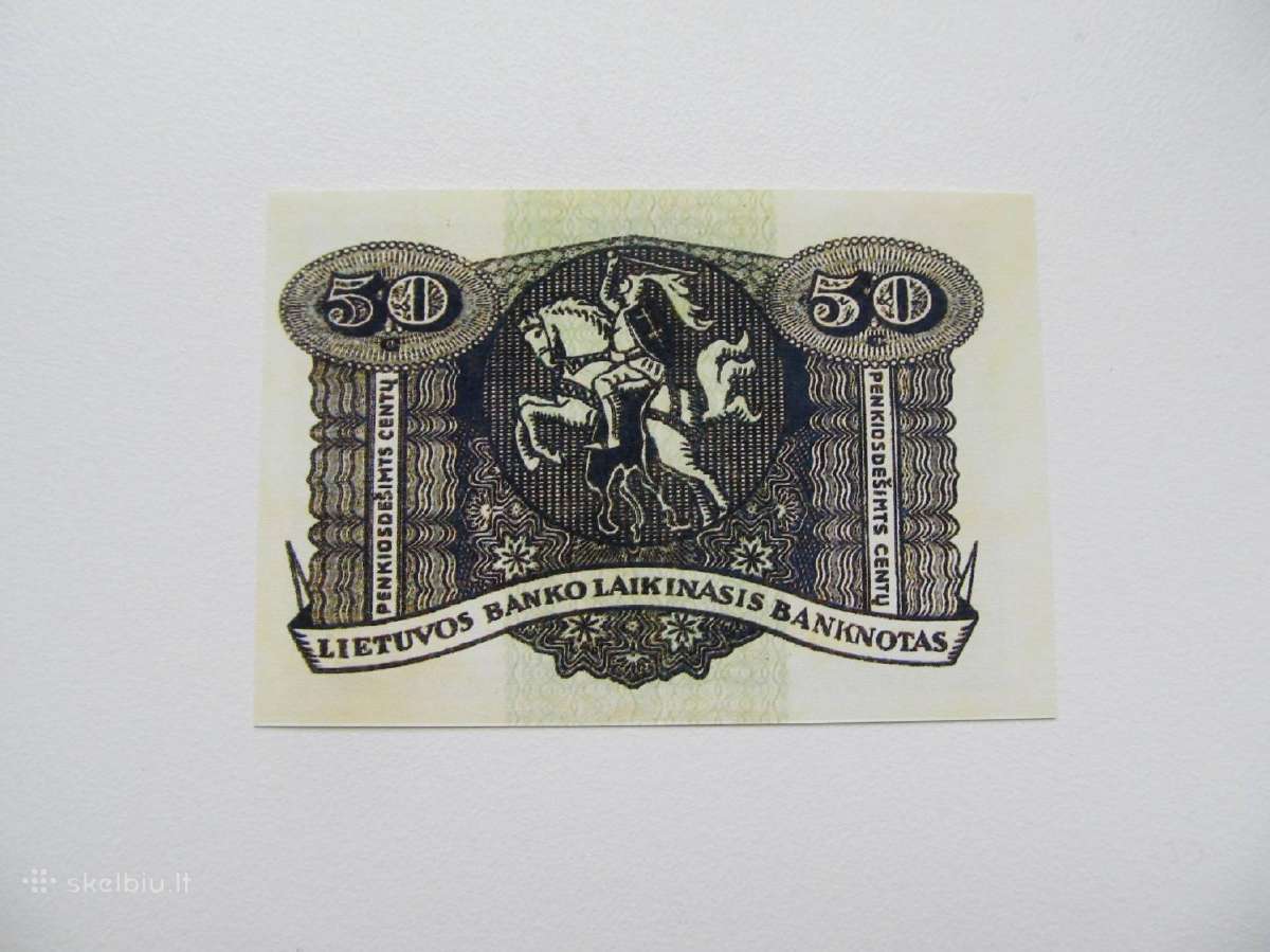50 centu , Lietuva , 1922 rugsėjis - nuotraukos Nr. 2