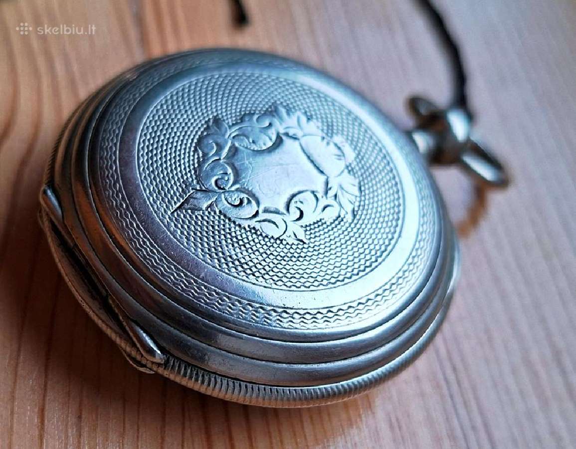 Sidabrinis (Ag800) kišeninis laikrodis - nuotraukos Nr. 2
