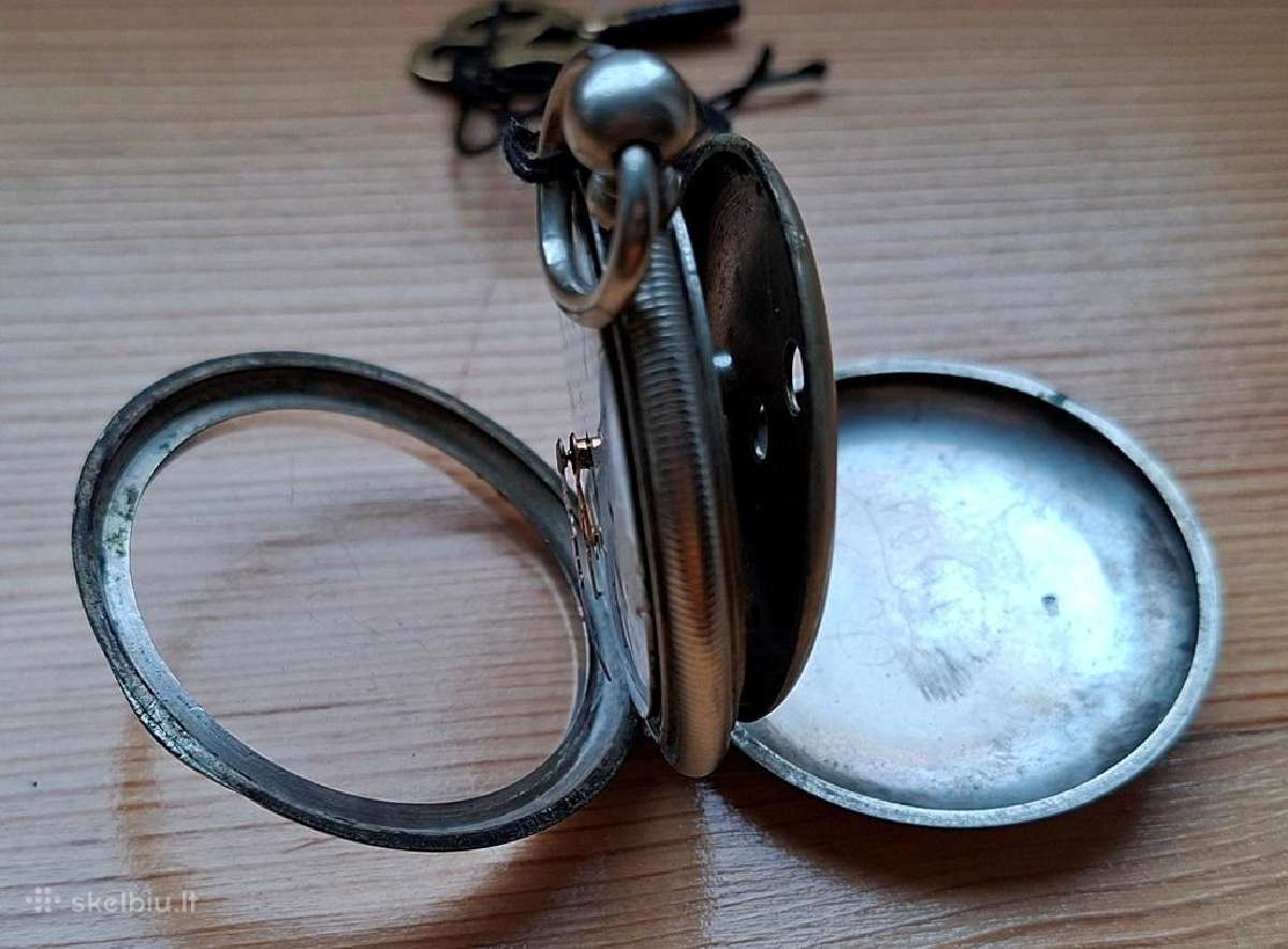 Sidabrinis (Ag800) kišeninis laikrodis - nuotraukos Nr. 6