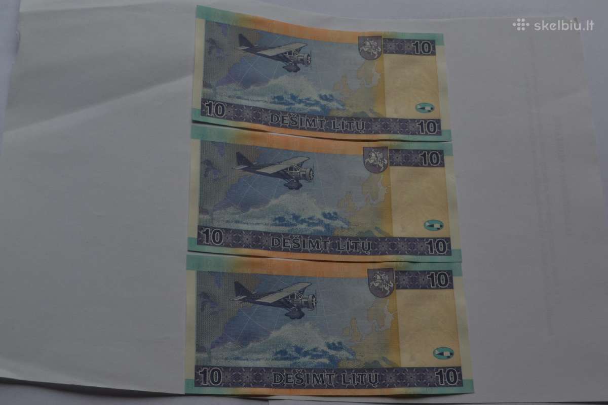 10 litu 2007 metu Unc,numeriai is eiles - nuotraukos Nr. 2