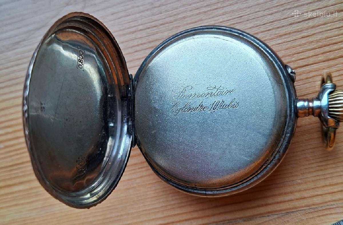Sidabrinis (Ag800) kišeninis laikrodis - nuotraukos Nr. 10