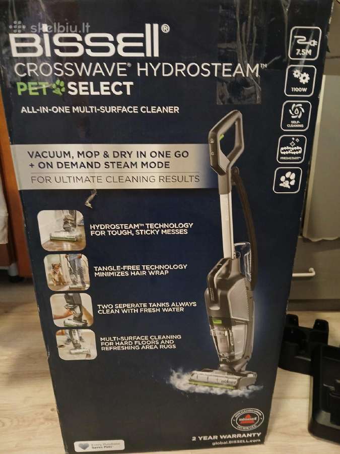Bissell crosswave hydrosteam pet select siurblys