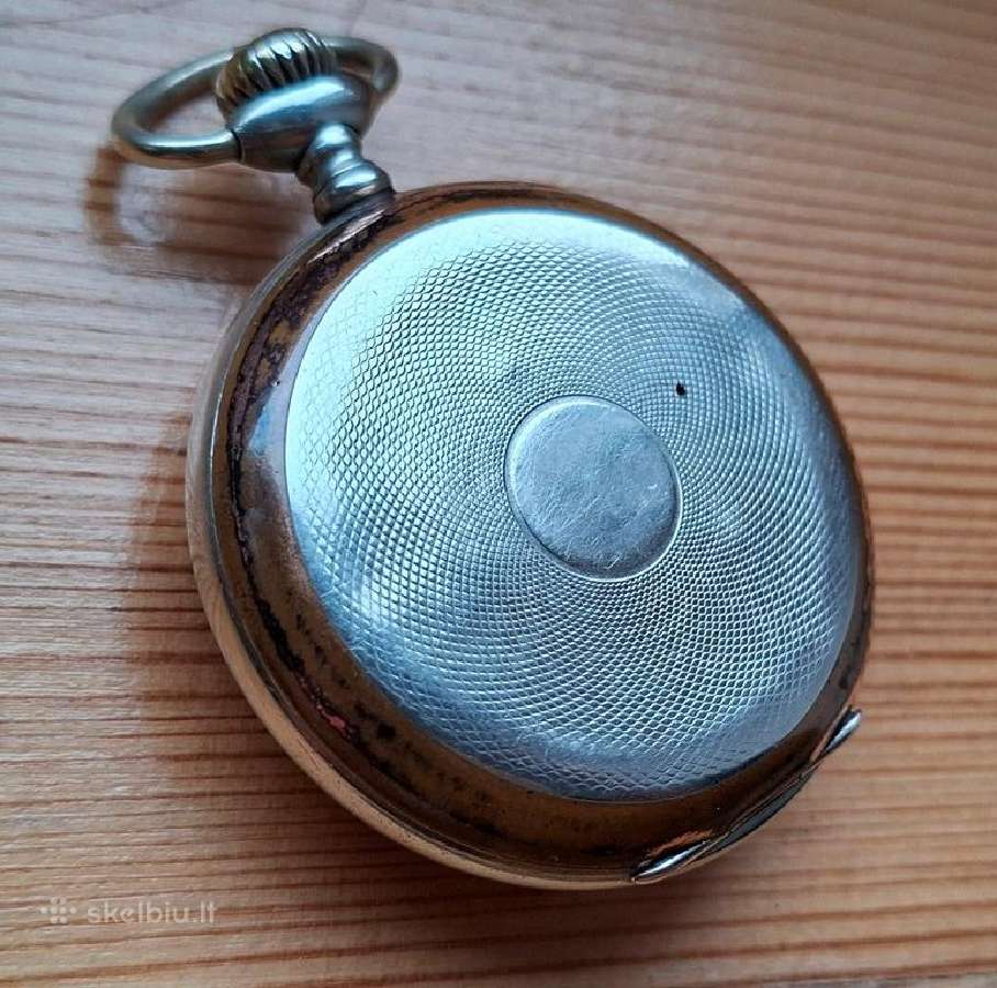 Sidabrinis (Ag800) kišeninis laikrodis