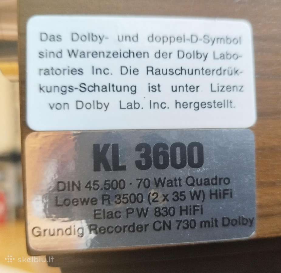 Plokštelių grotuvas Kl3600 elac 830 rosita stereo - nuotraukos Nr. 7