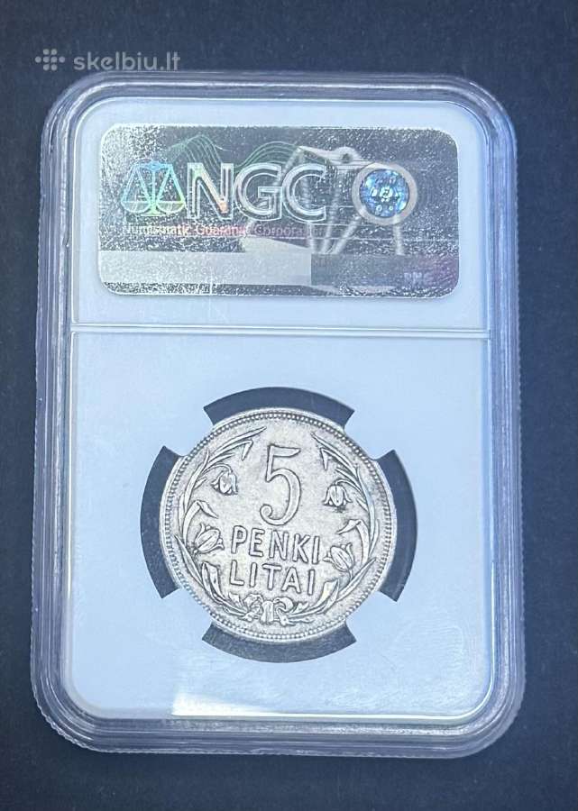 1925 m. 5 litų sidabrinė moneta – Ngc