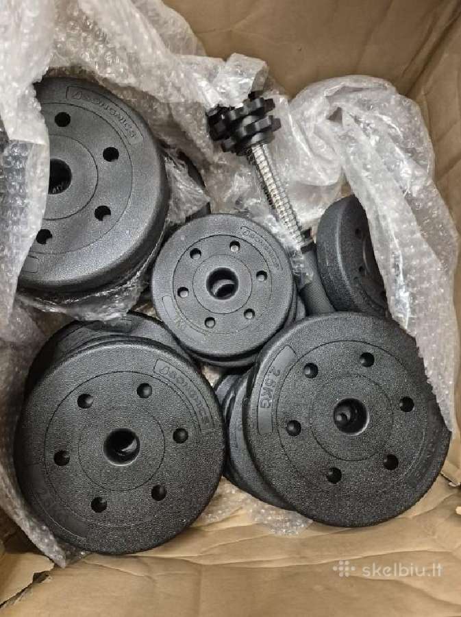 Hanteliai 2x15kg - nuotraukos Nr. 2