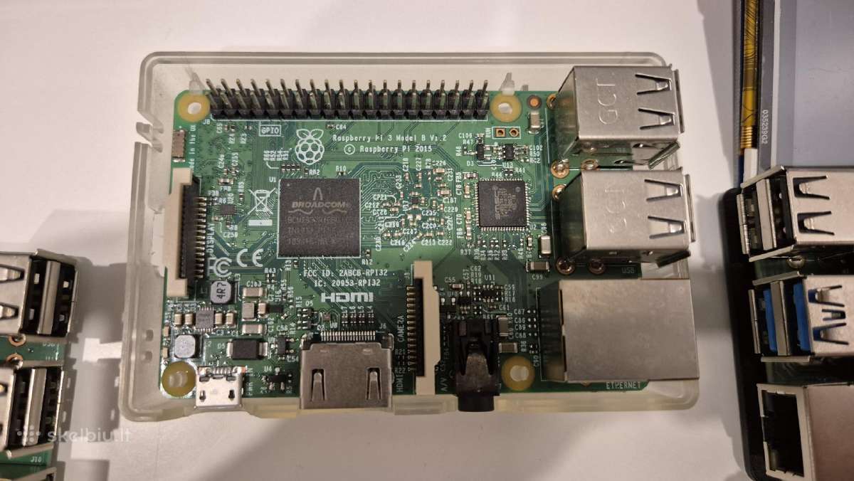 Raspberry Pi 3b 4b-4gb screen GPS ports - nuotraukos Nr. 3