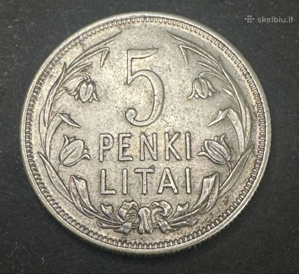 1925 m. 5 litų sidabrinė moneta