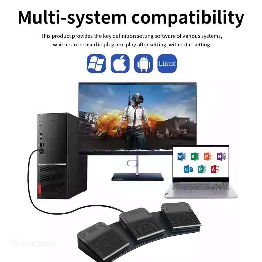 Usb kojinis jungiklis / pedalas