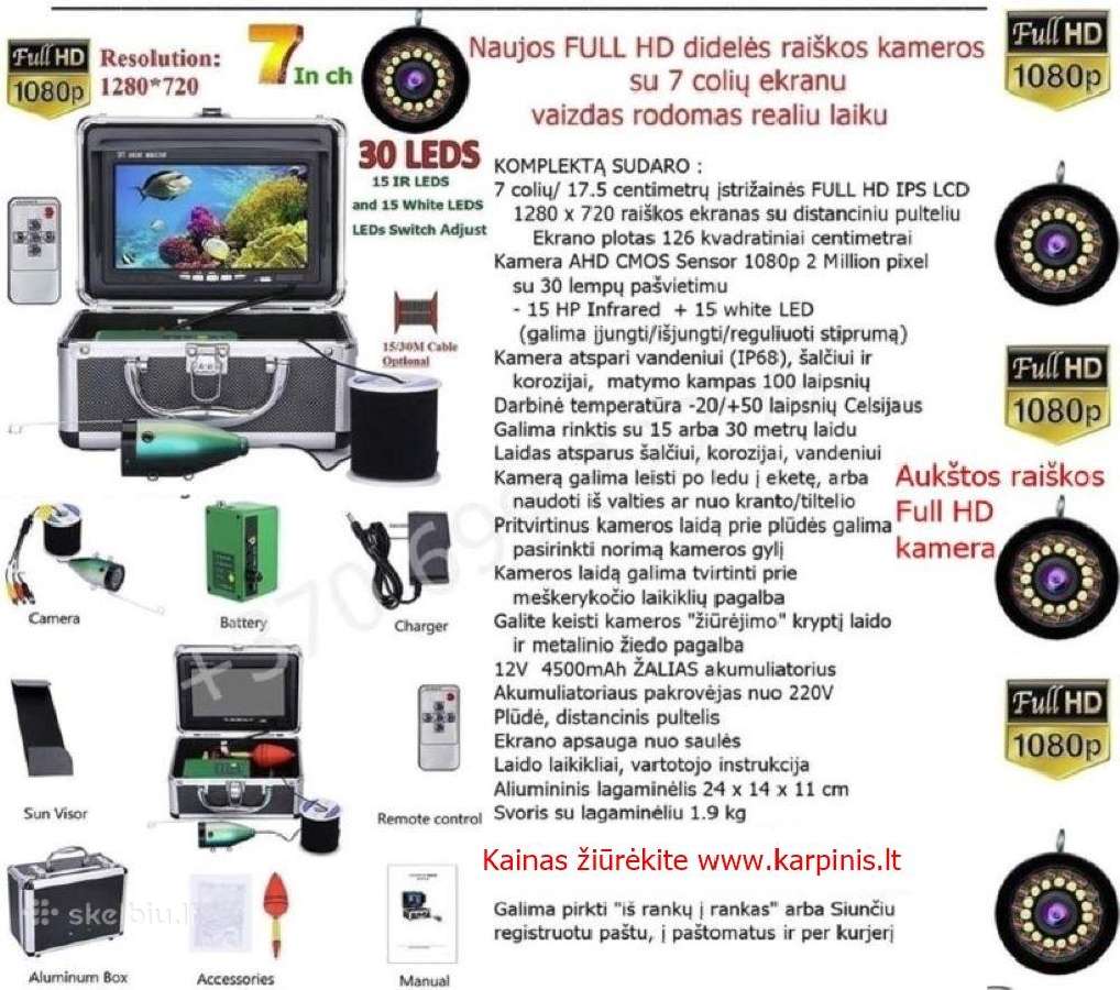 Povandeninė kamera Full HD Aukštos raiškos - nuotraukos Nr. 2