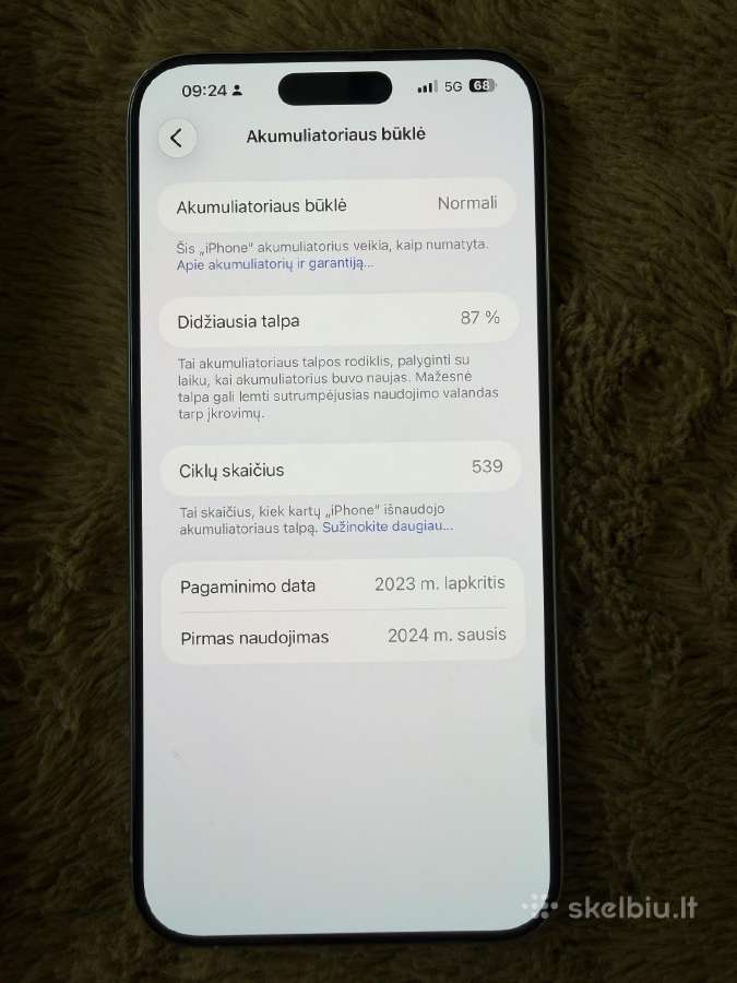 iPhone 15 pro max 256 - nuotraukos Nr. 9