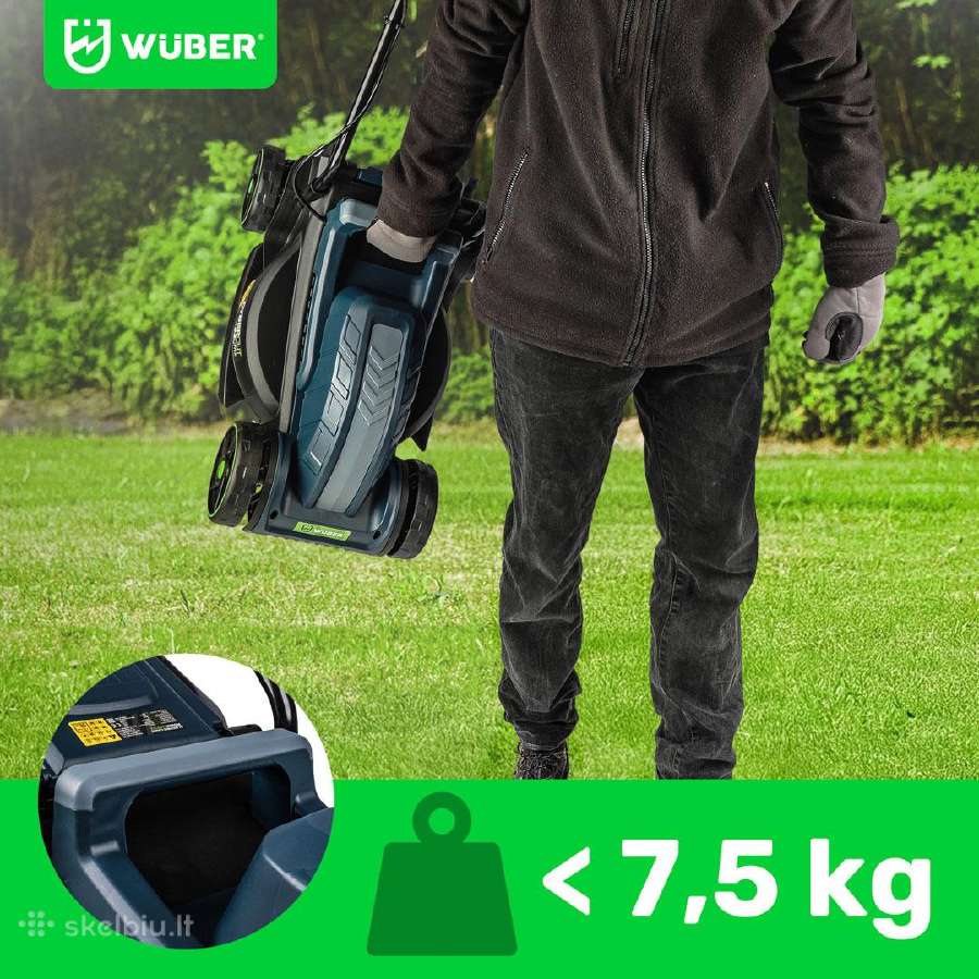 Elektrinė vejapjovė Wuber, 1200w - nuotraukos Nr. 3