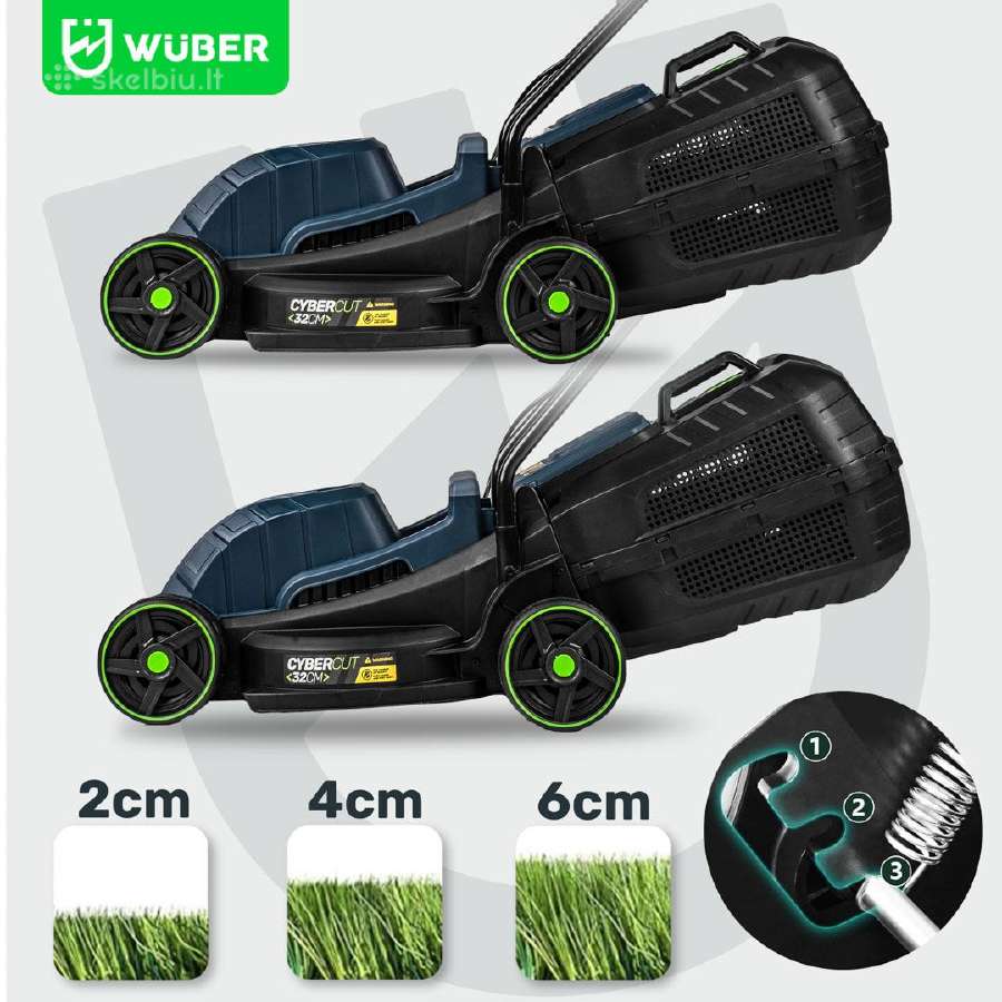 Elektrinė vejapjovė Wuber, 1200w - nuotraukos Nr. 4
