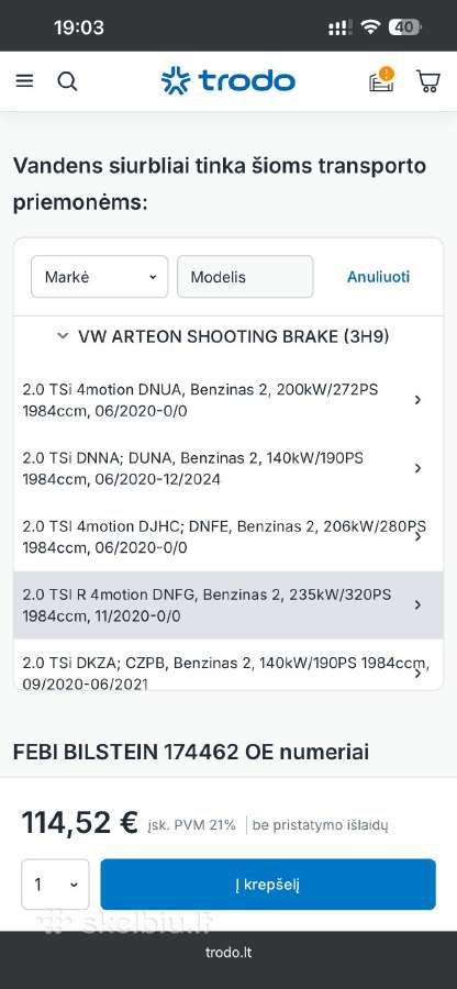 Febi Bilstein 174462 Oe numeris 5q0965567b - nuotraukos Nr. 5