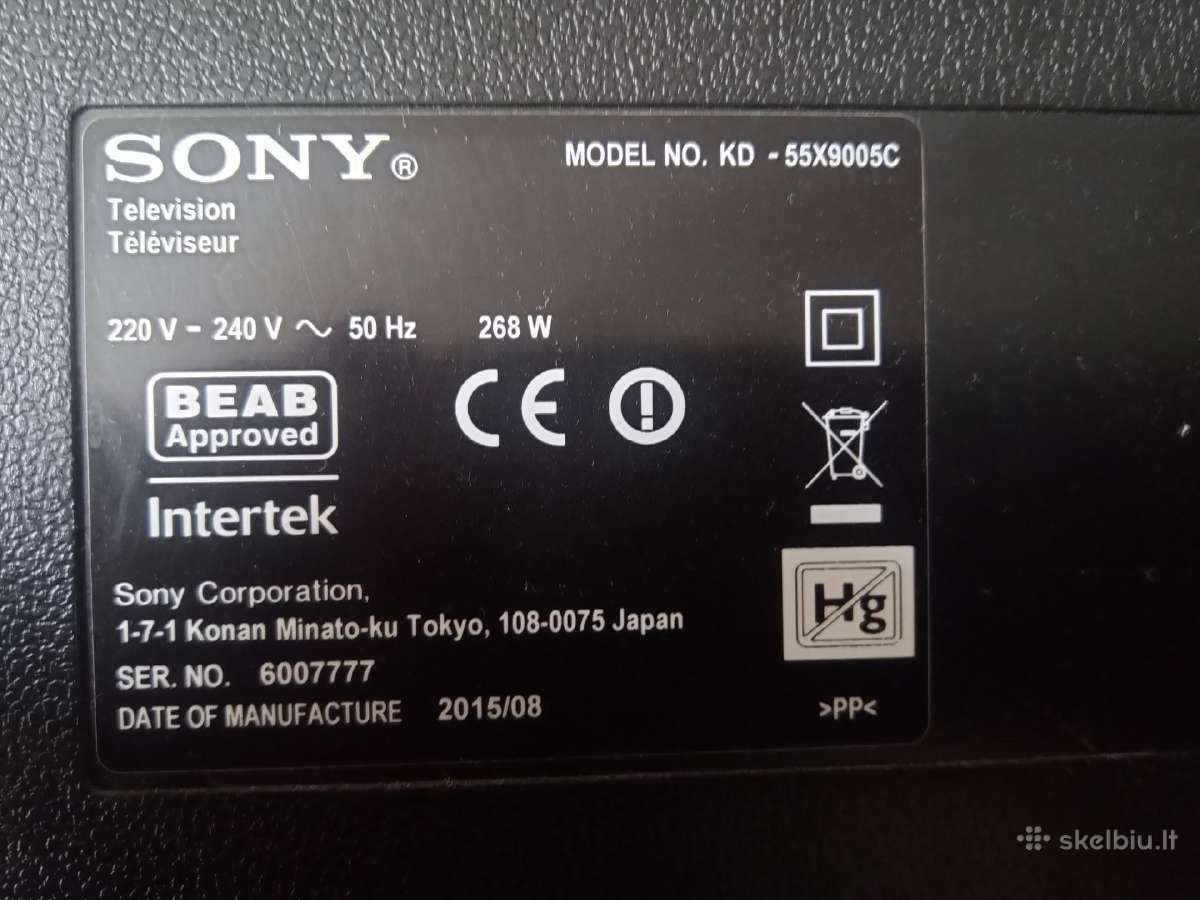 Sony 140 cm įstrižainės smart TV